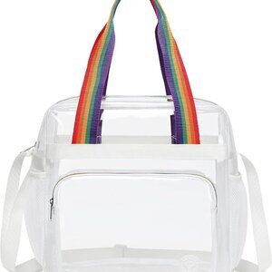 Versatile Clear Tote Bag with Adjustable Strap - Perfect for Concerts & Sports